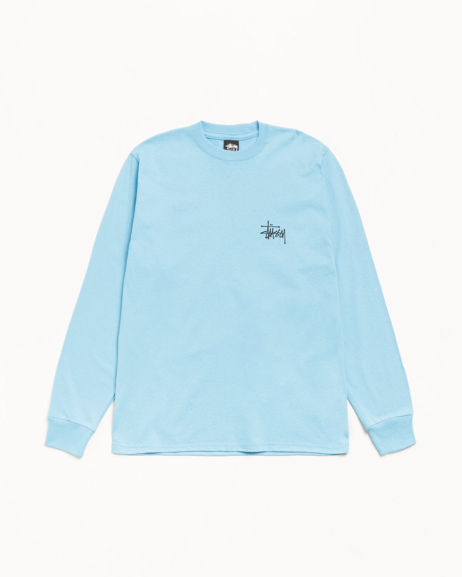 Basic Stussy Ls Tee Mens Long Sleeve In Sky Blue