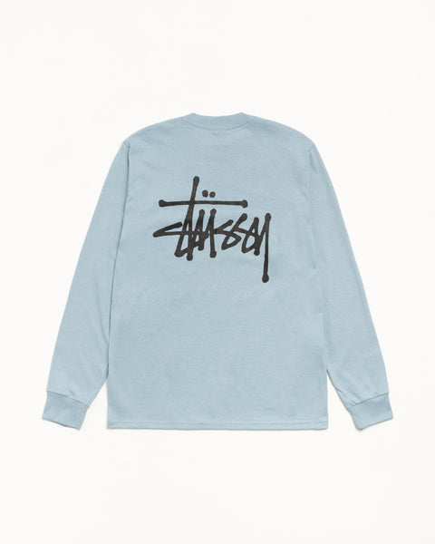 Basic Stussy Ls Tee Mens Long Sleeve In Slate
