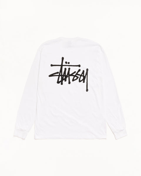 Basic Stussy Ls Tee Mens Long Sleeve In White