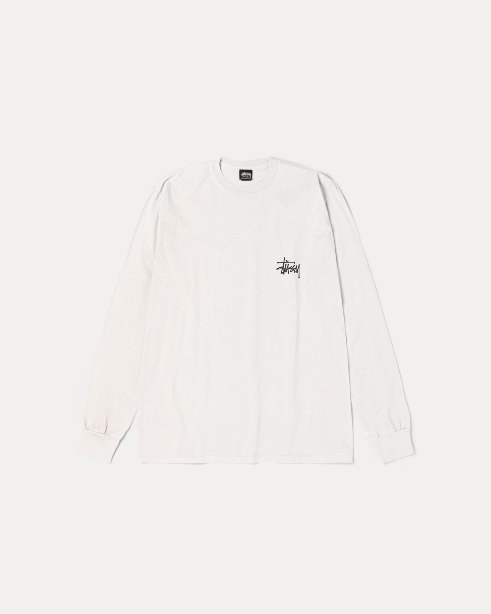 Basic Stussy Pig. Dyed Ls Tee Mens Long Sleeve In Natural