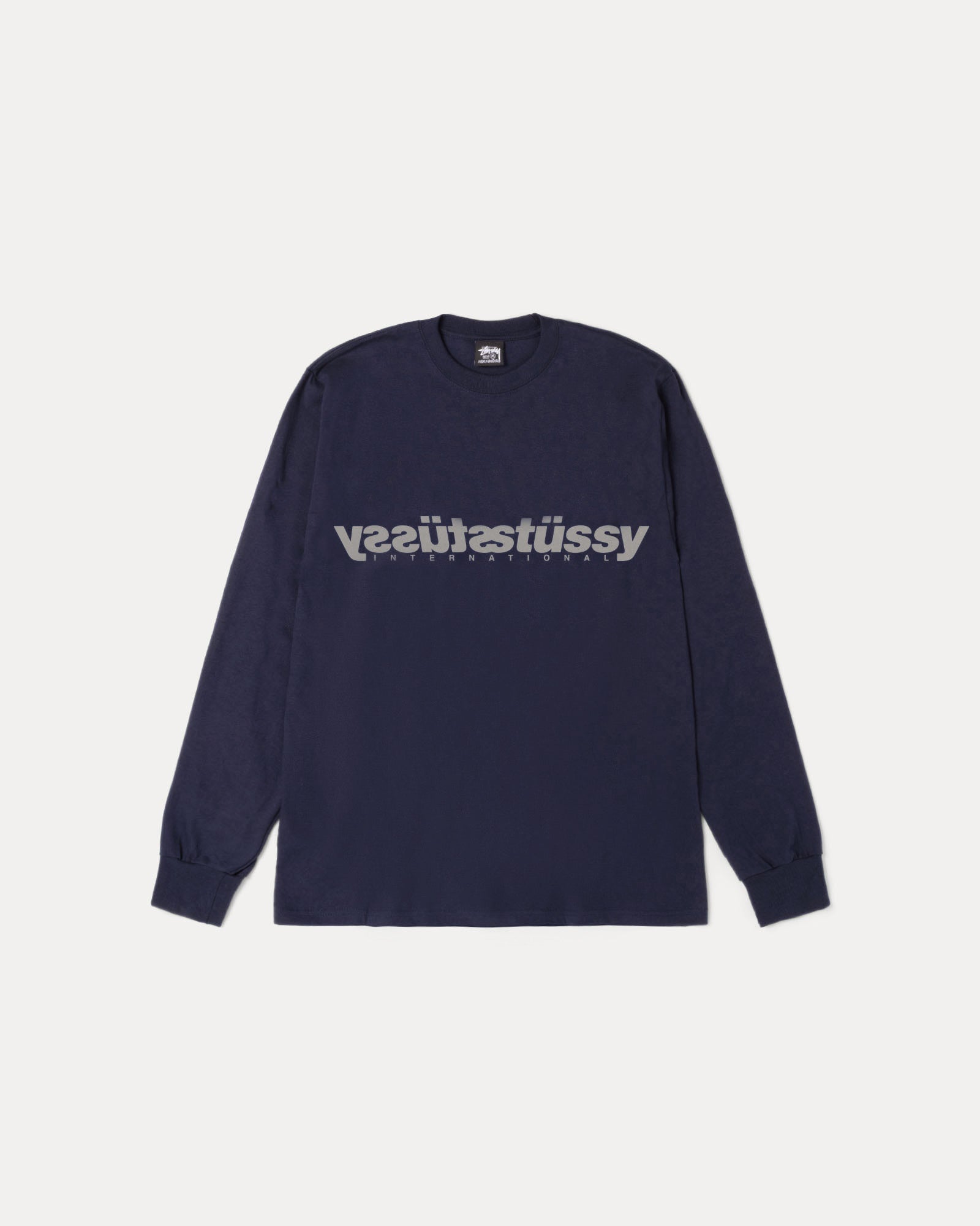 Mirror Ls Tee Mens Long Sleeve In Navy