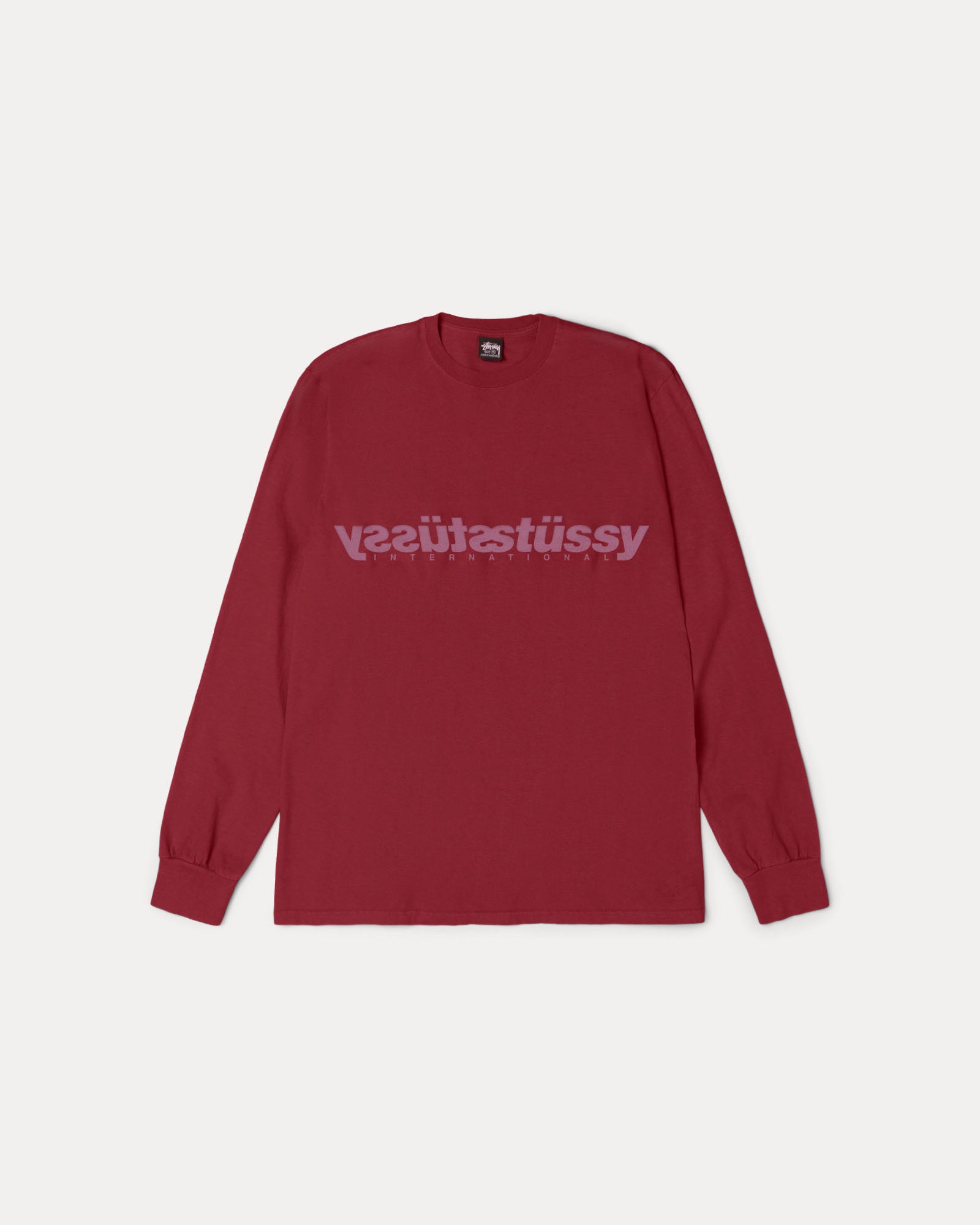 Mirror Ls Tee Mens Long Sleeve In Wine