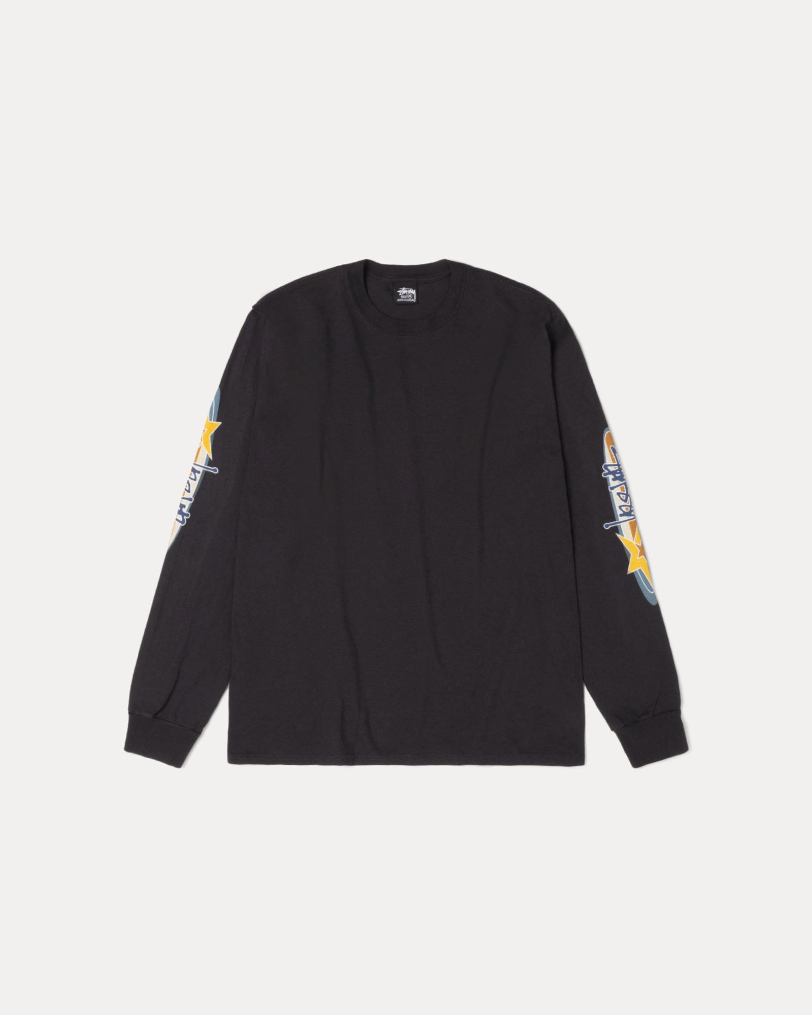 Two Star Pig. Dyed Ls Tee Mens Long Sleeve In Faded Black