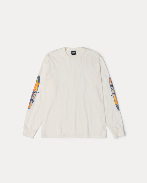 Two Star Pig. Dyed Ls Tee Mens Long Sleeve In Natural