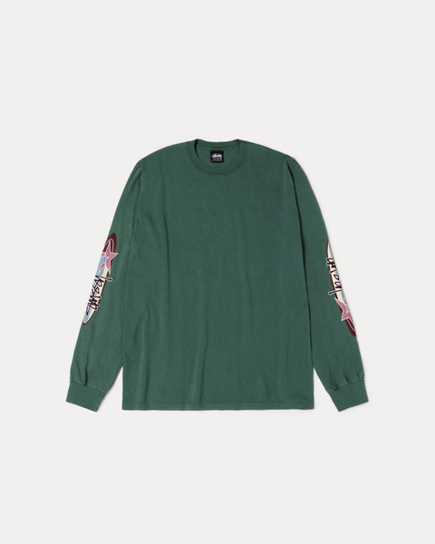 Two Star Pig. Dyed Ls Tee Mens Long Sleeve In Pine