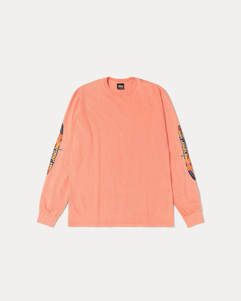 Two Star Pig. Dyed Ls Tee Mens Long Sleeve In Sherbert