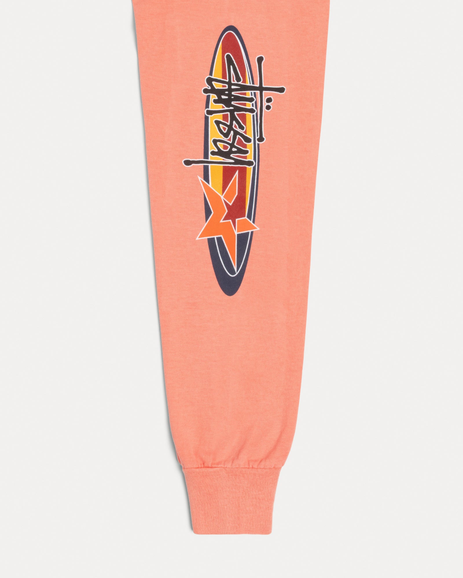 Two Star Pig. Dyed Ls Tee Mens Long Sleeve In Sherbert