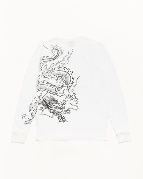 Dragon Pig. Dyed Ls Tee Unisex Long Sleeve In Natural