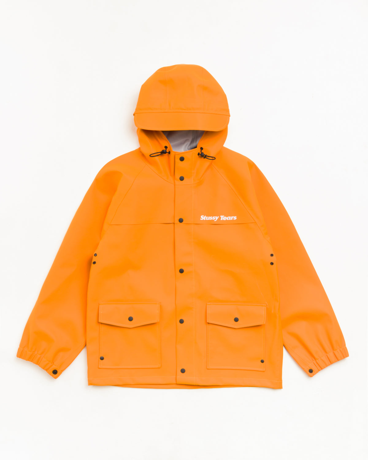 Stussy Tears Columbia Jacket Unisex Long Sleeve In Orange