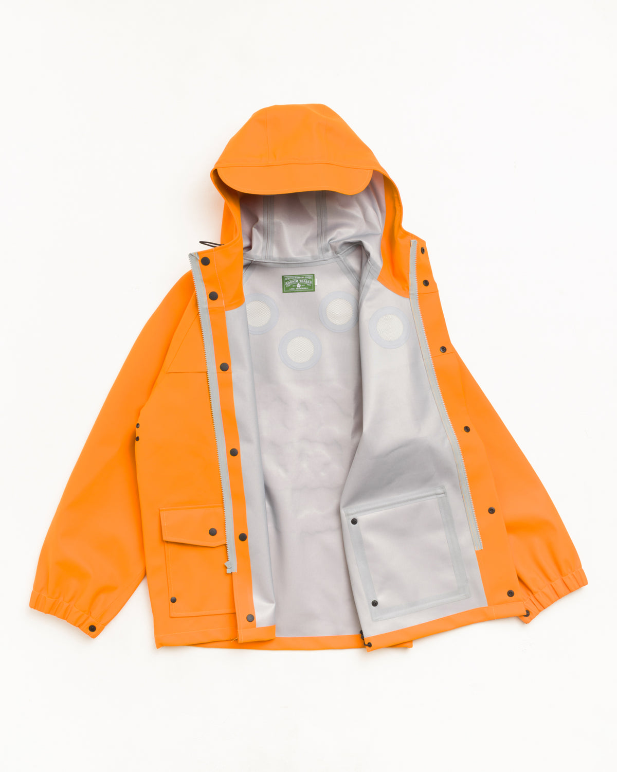 Stussy Tears Columbia Jacket Unisex Long Sleeve In Orange