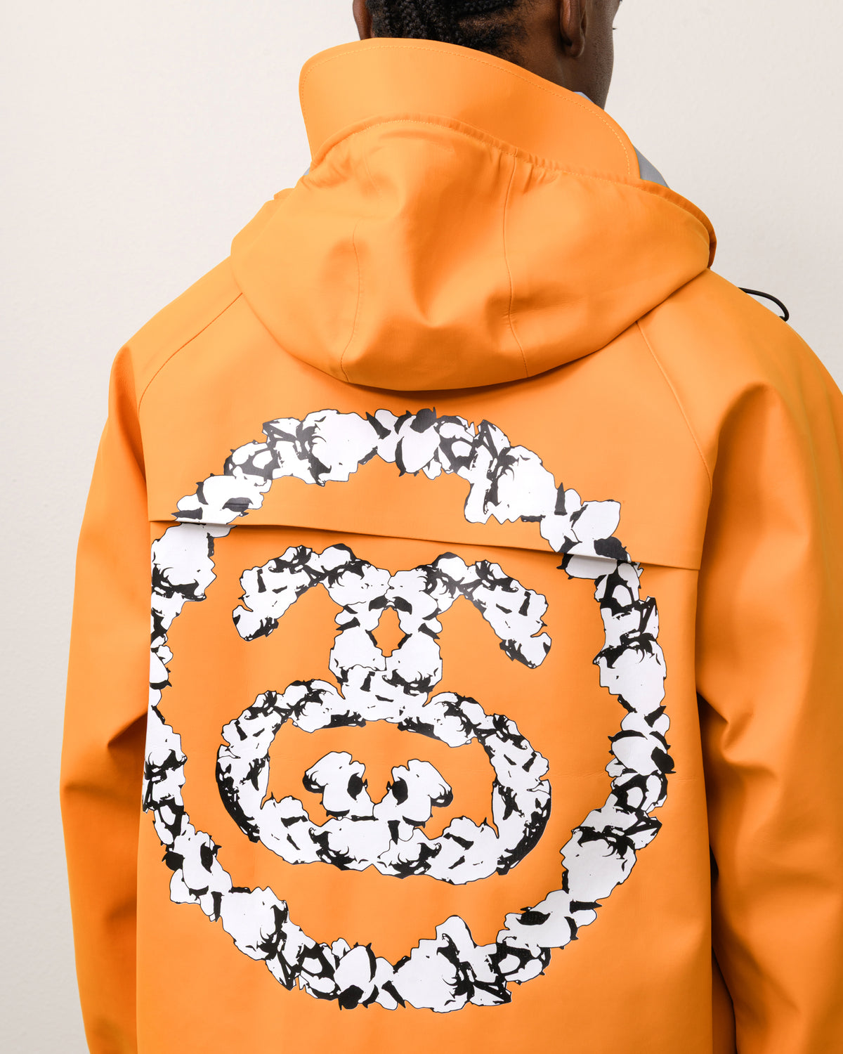 Stussy Tears Columbia Jacket Unisex Long Sleeve In Orange
