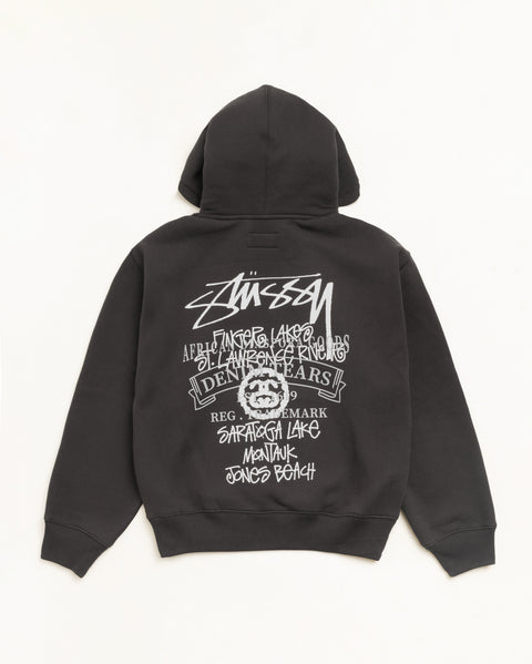 Stussy Tears Pullover Hoodie Unisex Long Sleeve In Black