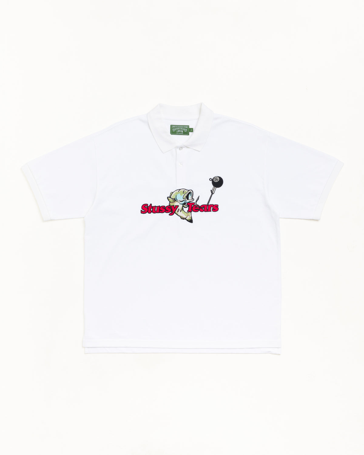 Stussy Tears Polo Unisex Short Sleeve In White