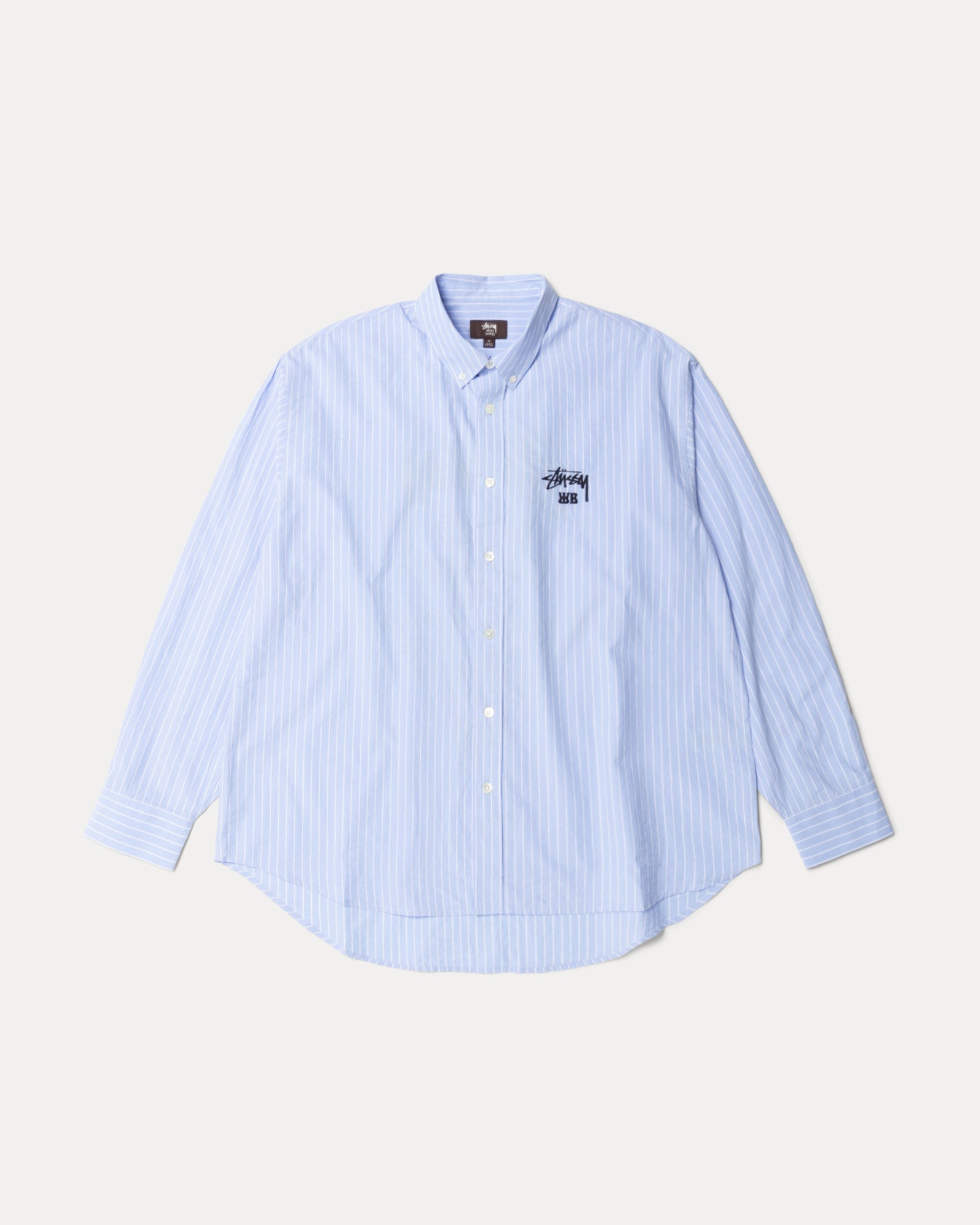 Wb Poplin Shirt Mens Long Sleeve In Stripe