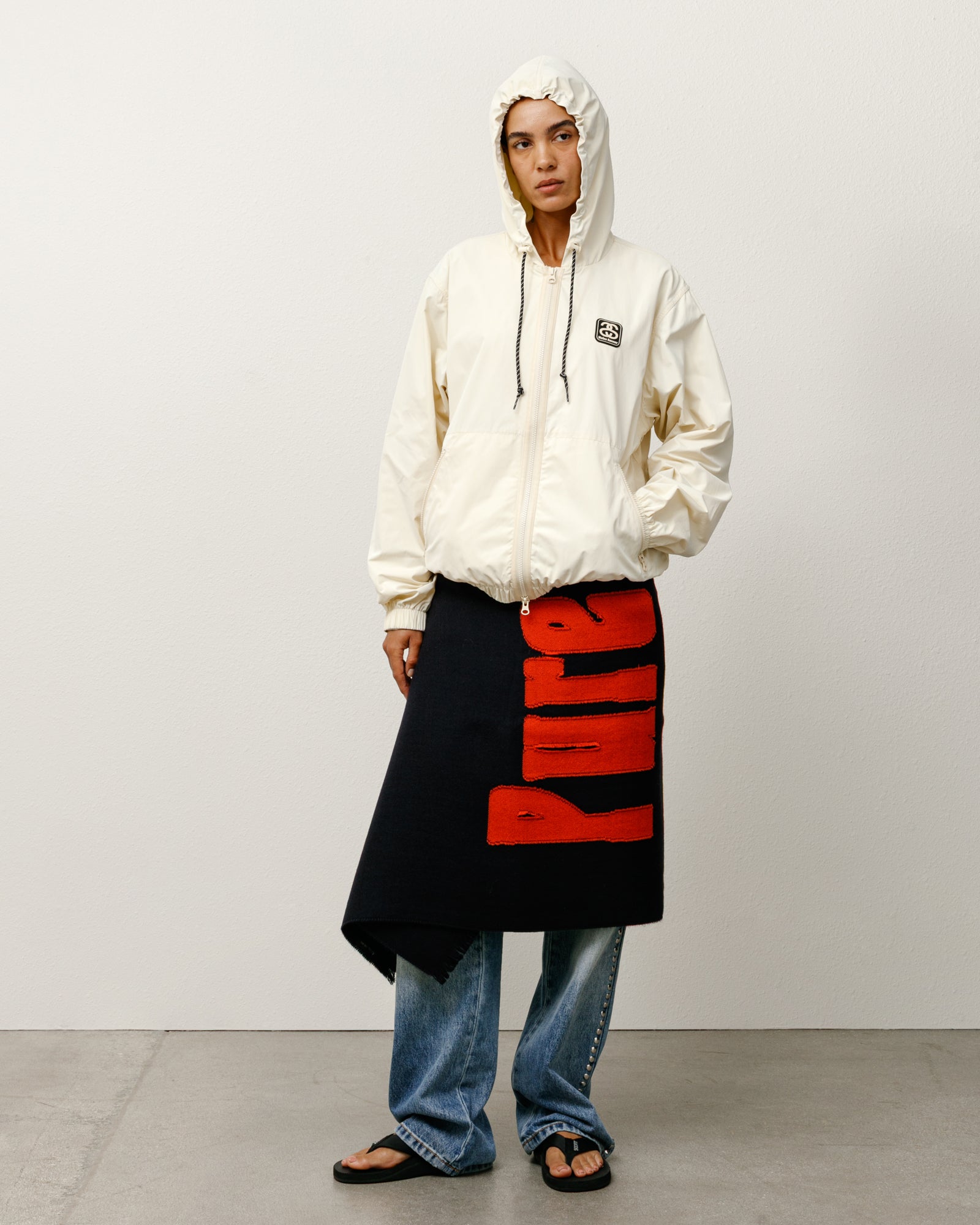 Wb Windbreaker Mens Long Sleeve In Ivory