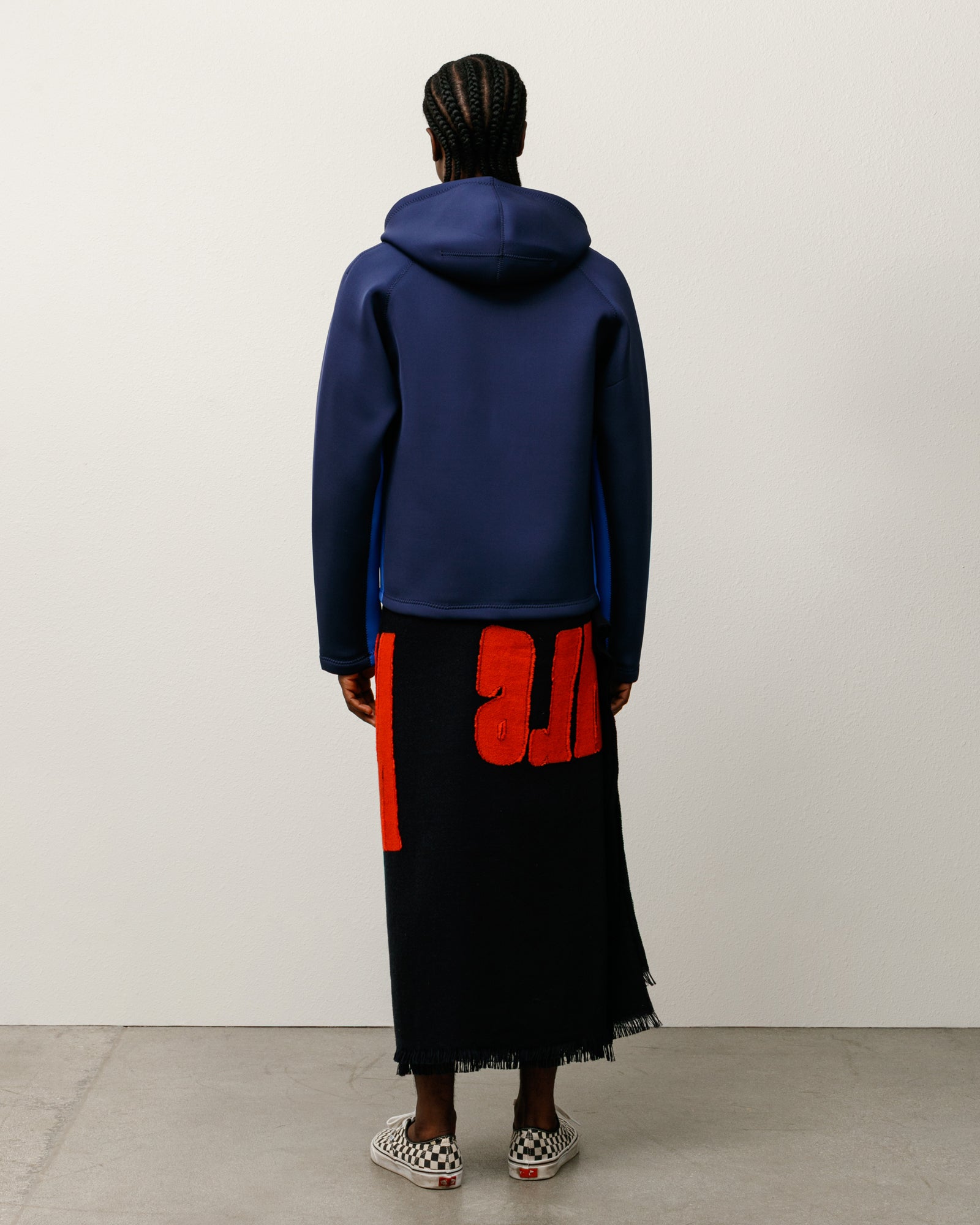 Wb Neoprene Hoodie Mens Long Sleeve In Navy