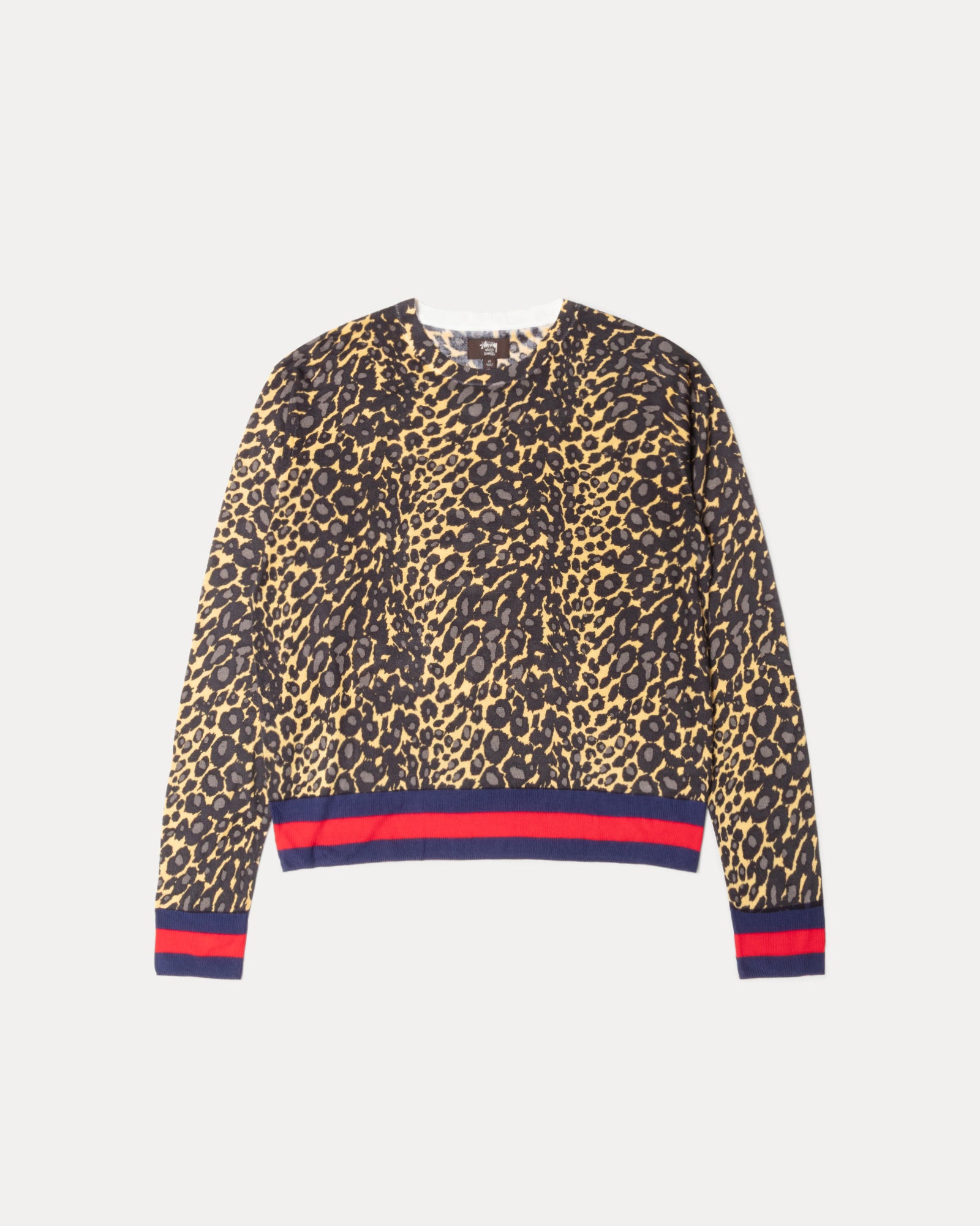 Wb Leopard Sweater Mens Long Sleeve In Golden