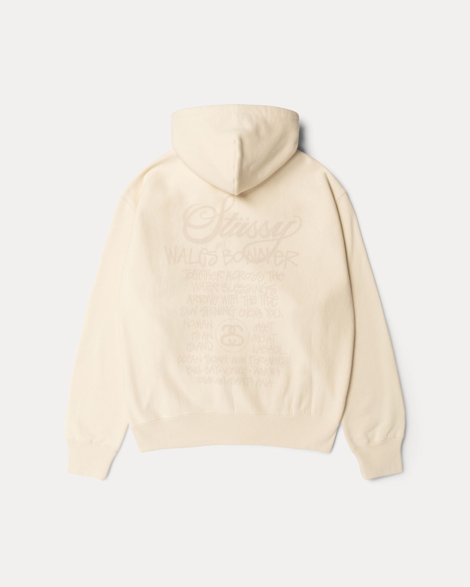 Wb Fleece Zip Hood Mens Long Sleeve In Ivory