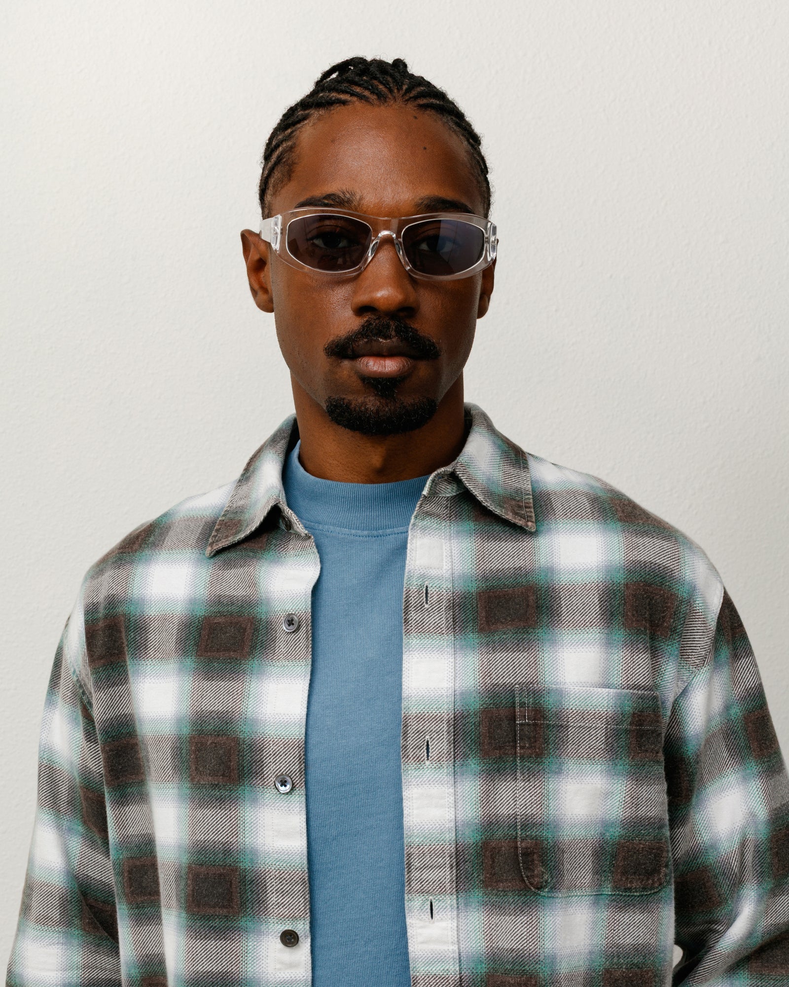 Landon Sunglasses Accessories In Crystal / Grey Lens