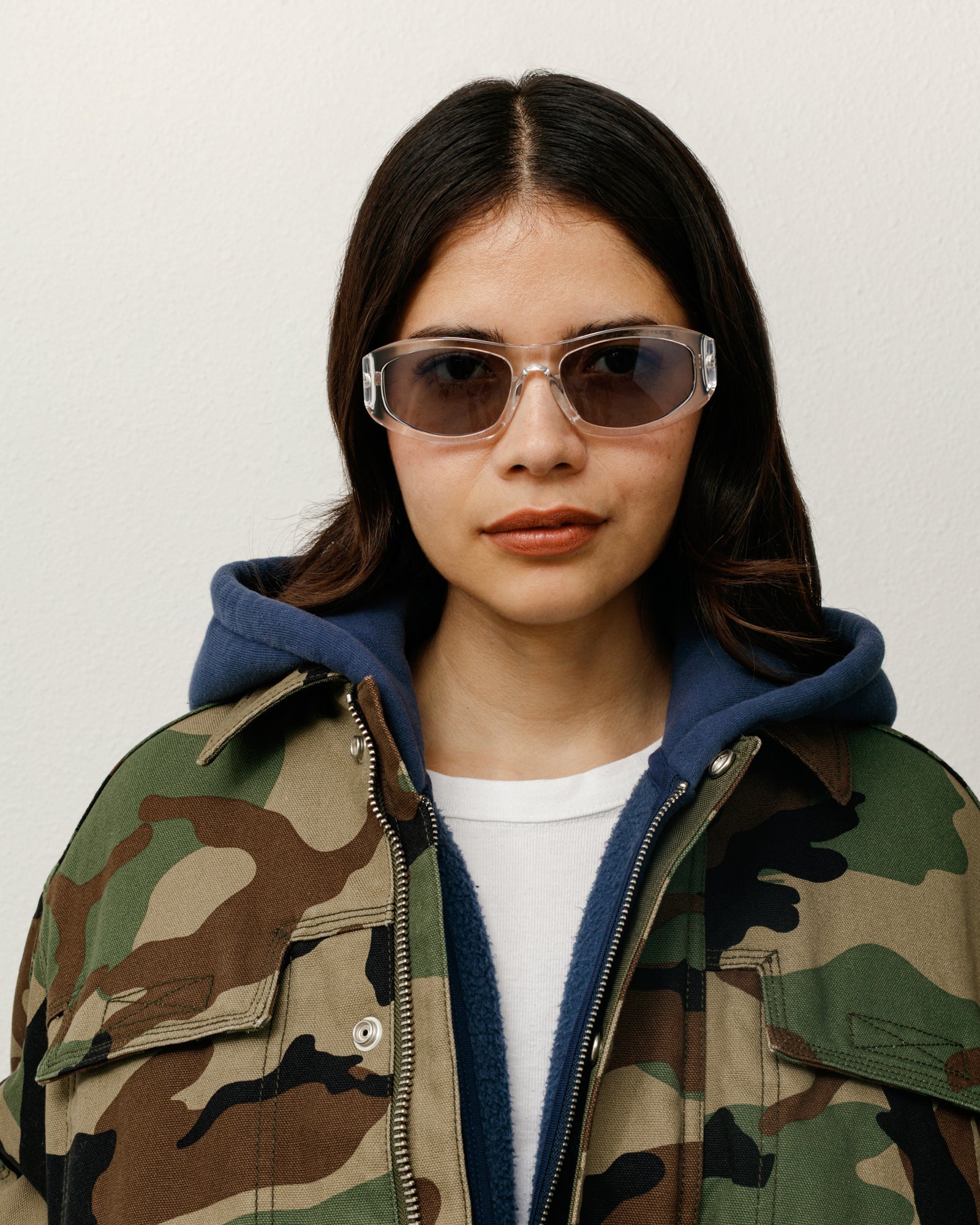 Landon Sunglasses Accessories In Crystal / Grey Lens