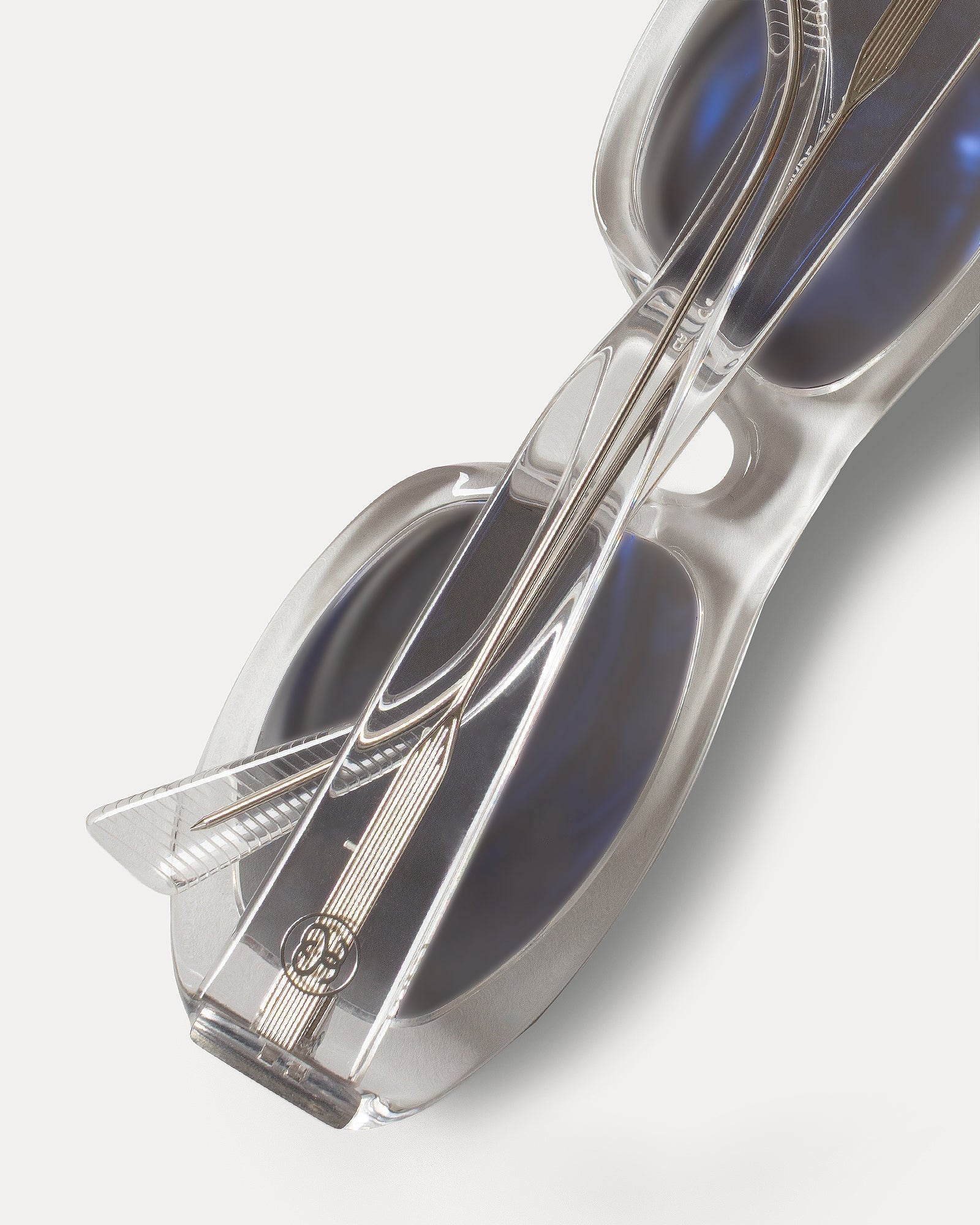 Landon Sunglasses Accessories In Crystal / Grey Lens