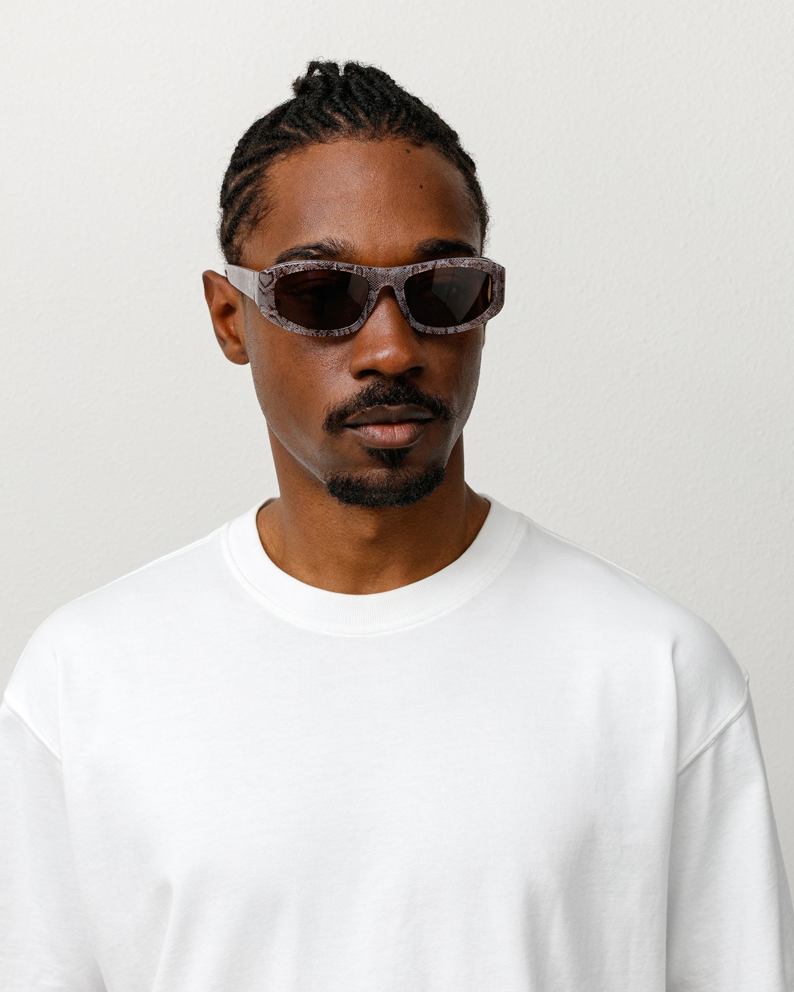 Landon Sunglasses Accessories In Snake Skin/brown