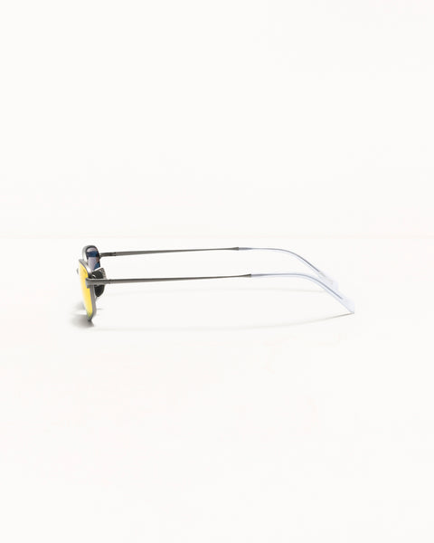 Simon Sunglasses Accessories In Matte Silver/sunflare Mirror