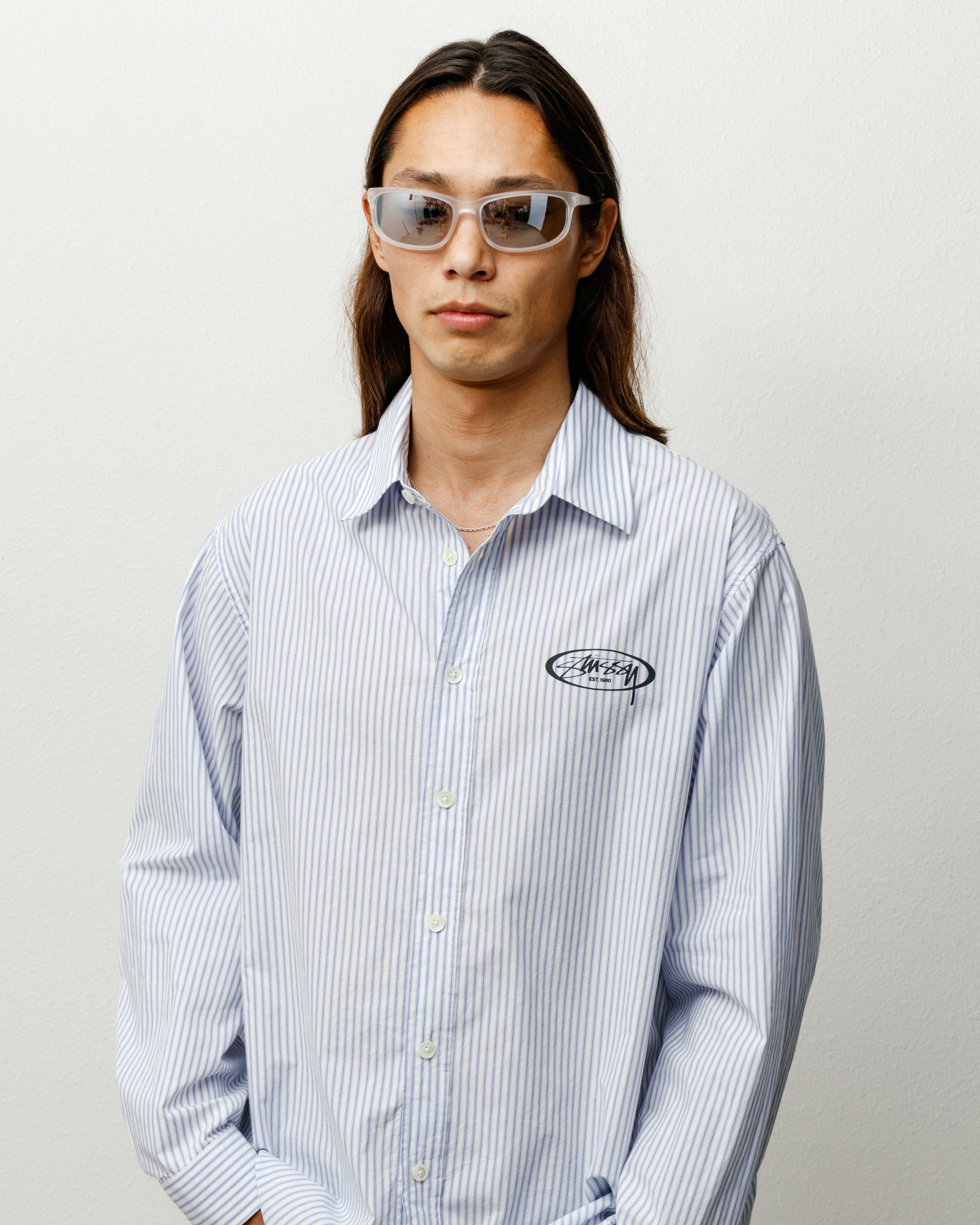 Julian Sunglasses – Frost Clear/Mirror Lens | Eyegear | Stüssy Canada