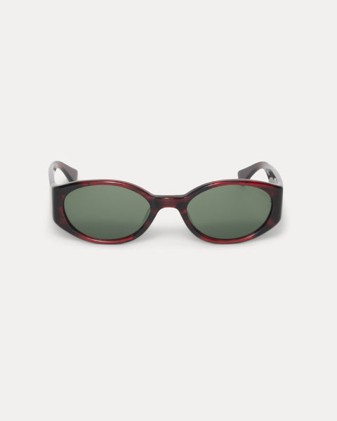 Luna Sunglasses Accessories In Dark Red / Green Lens