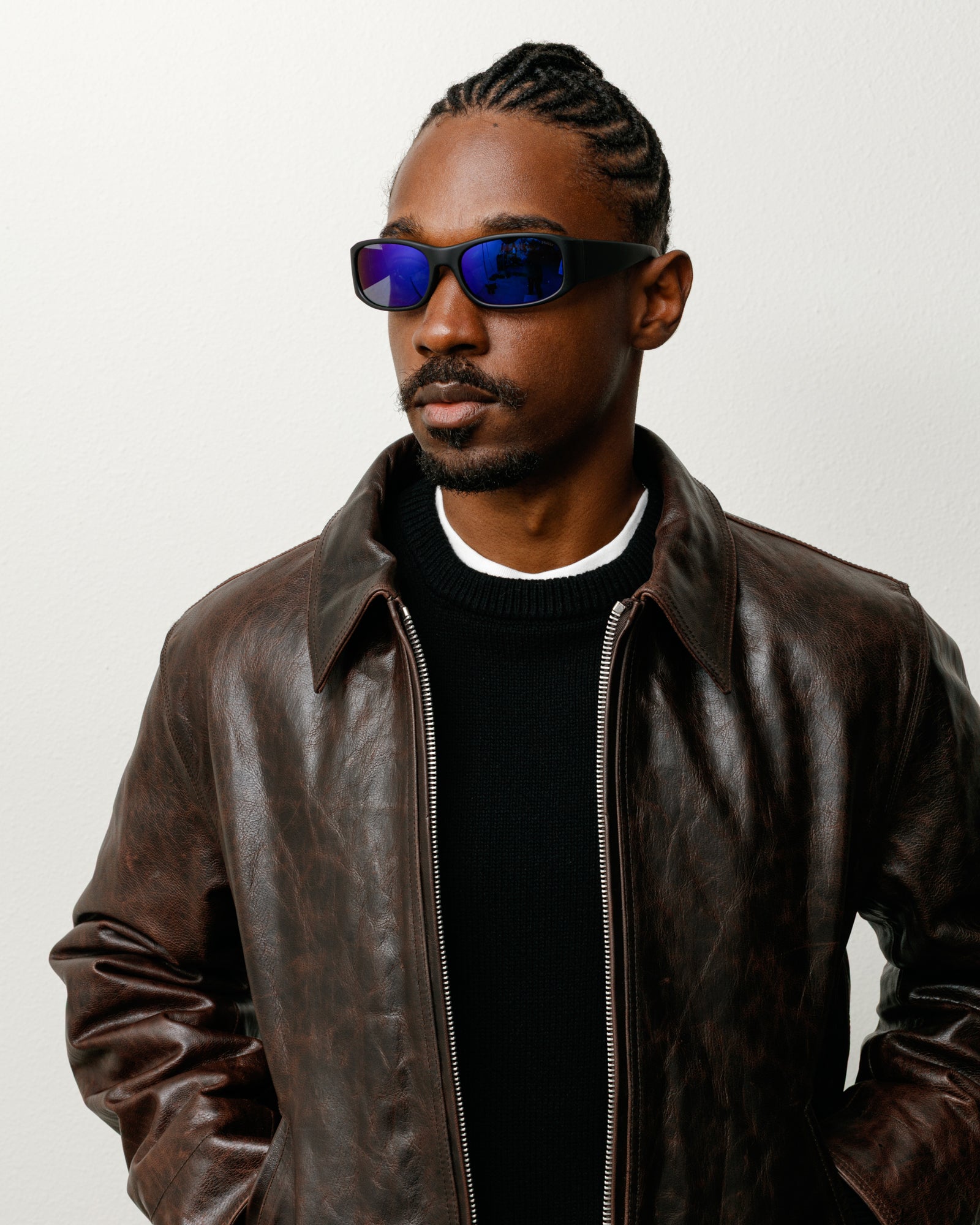 Mikey Polarized Sunglasses – Rubber Black/Polar Dark Blue Lens