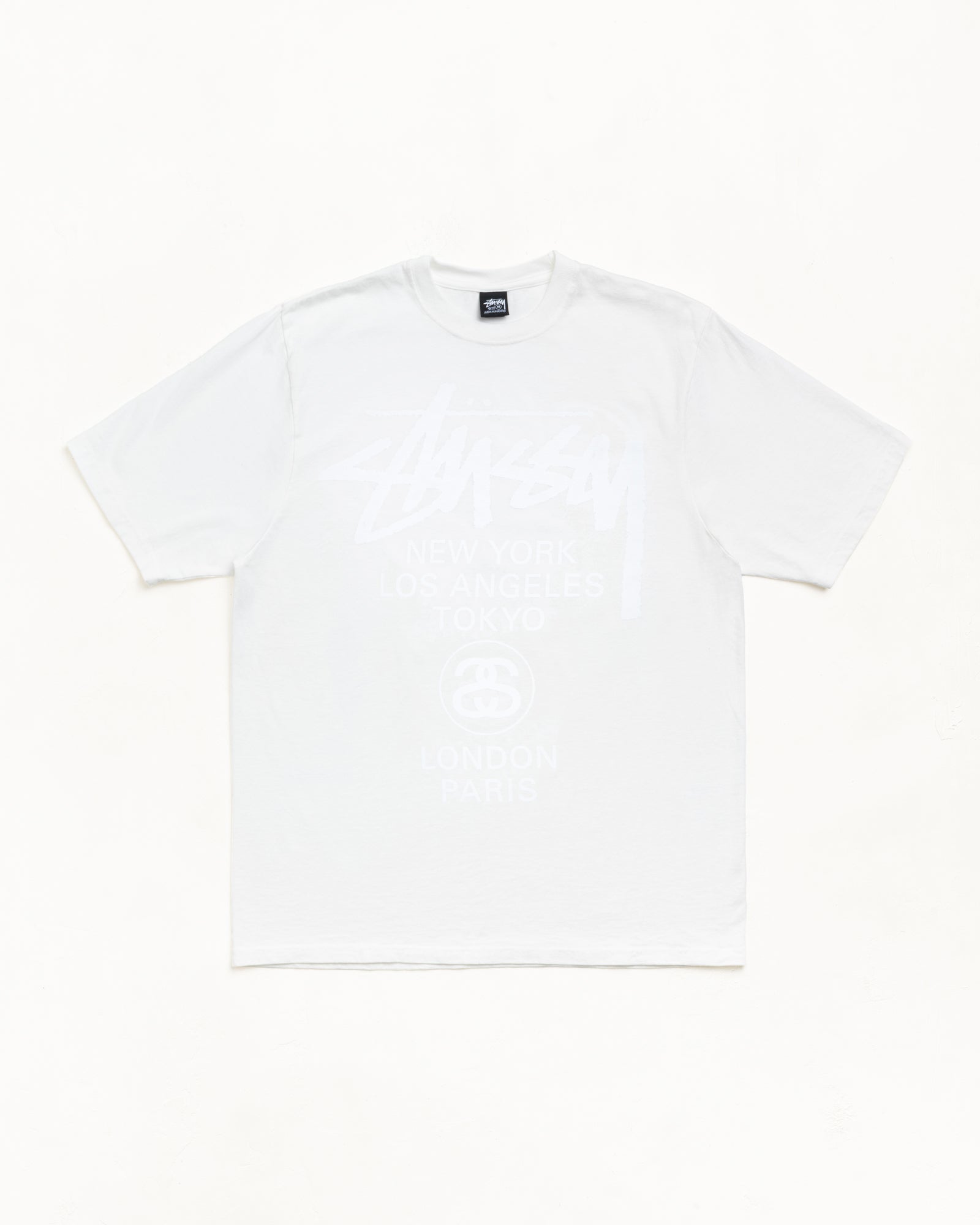 World Tour Pig. Dyed Tee Mens Short Sleeve In Natural