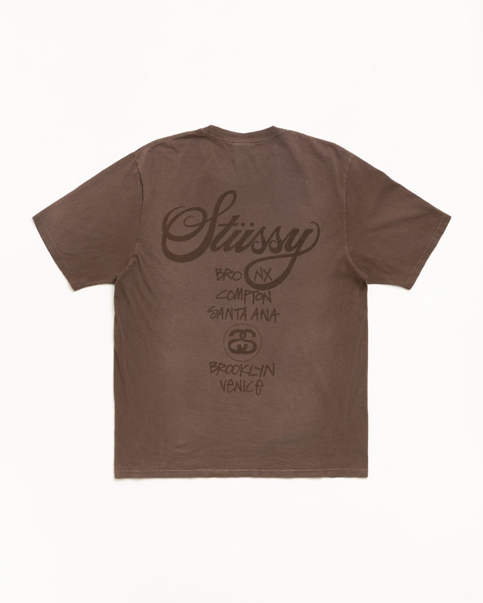希少 Stussy ダークブラウン Tシャツ S World Tour Tee – Sun Faded Brown | Tees | Stüssy Canada