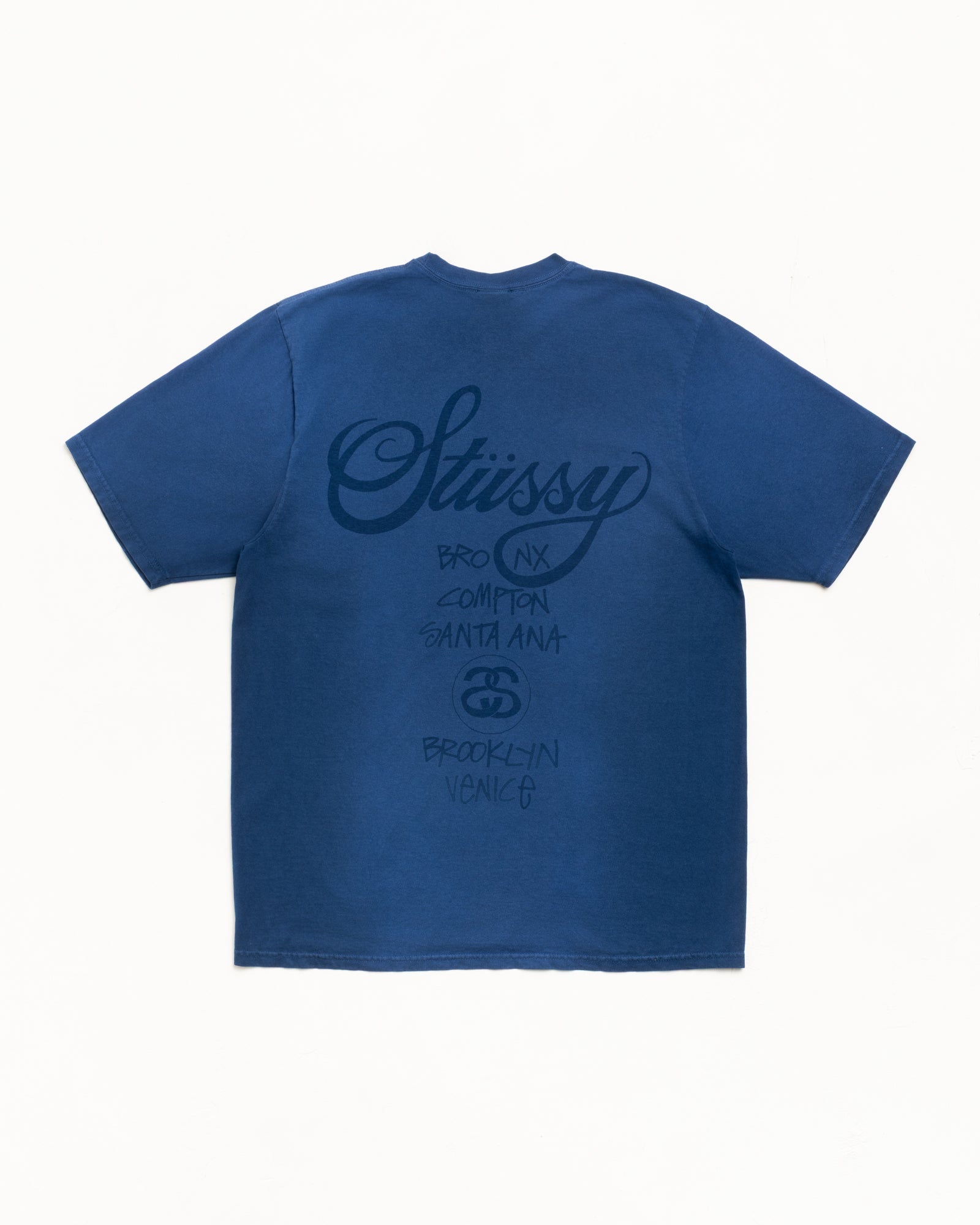 World Tour Tee – Sun Faded Navy | Tees | Stüssy Canada
