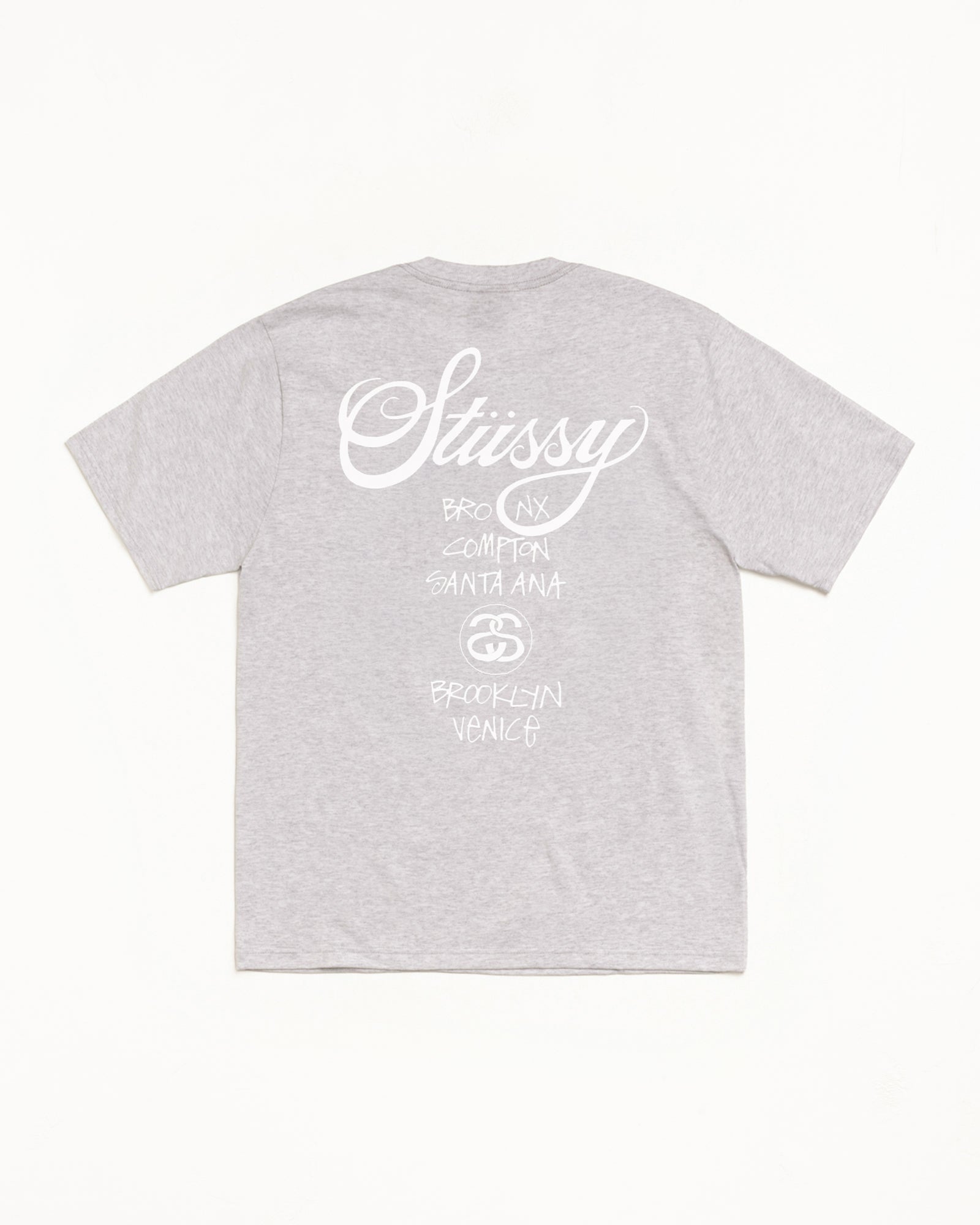 World Tour Tee – Ash Heather | Tees | Stüssy Canada