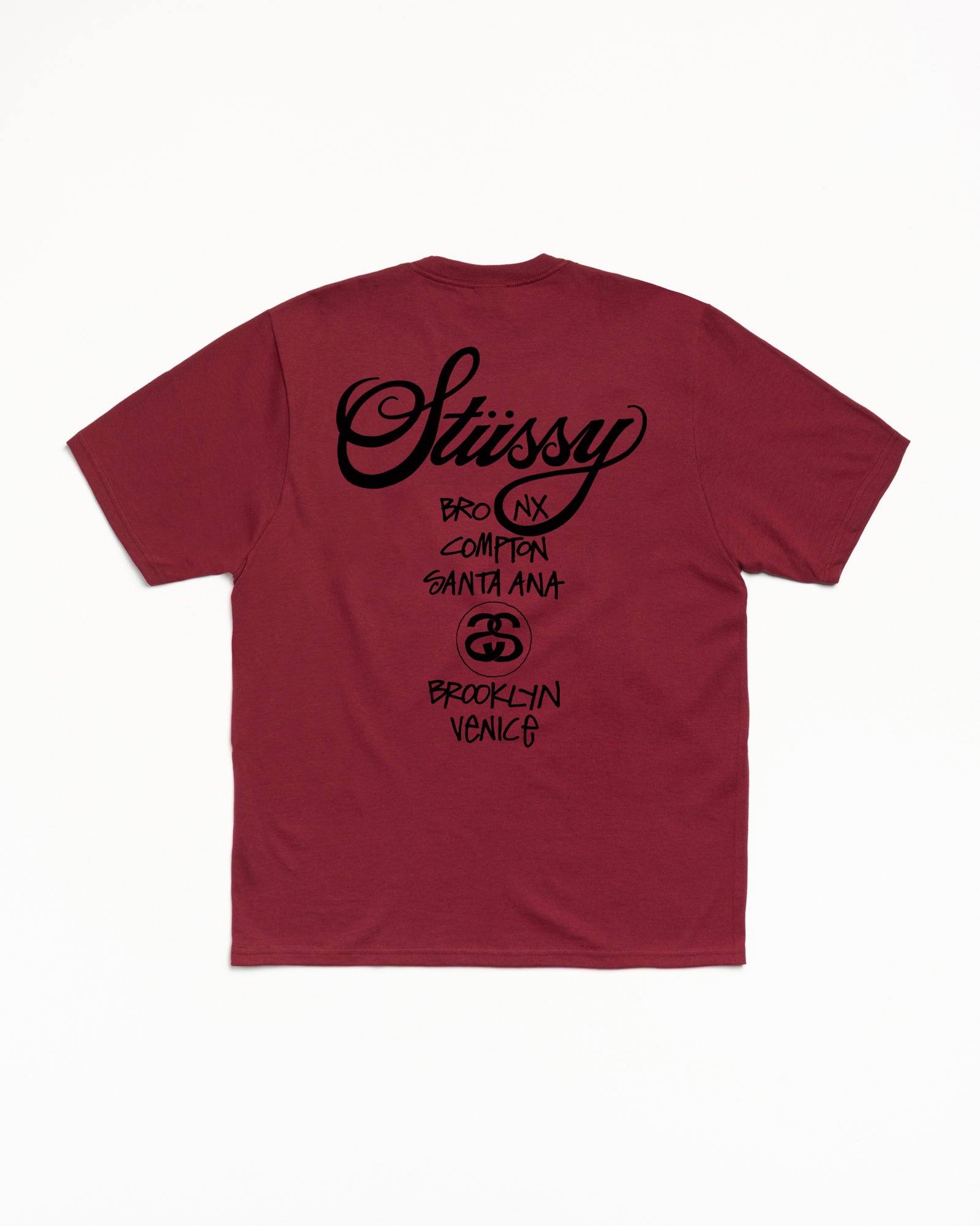 World Tour Tee – Wine | Tees | Stüssy Canada