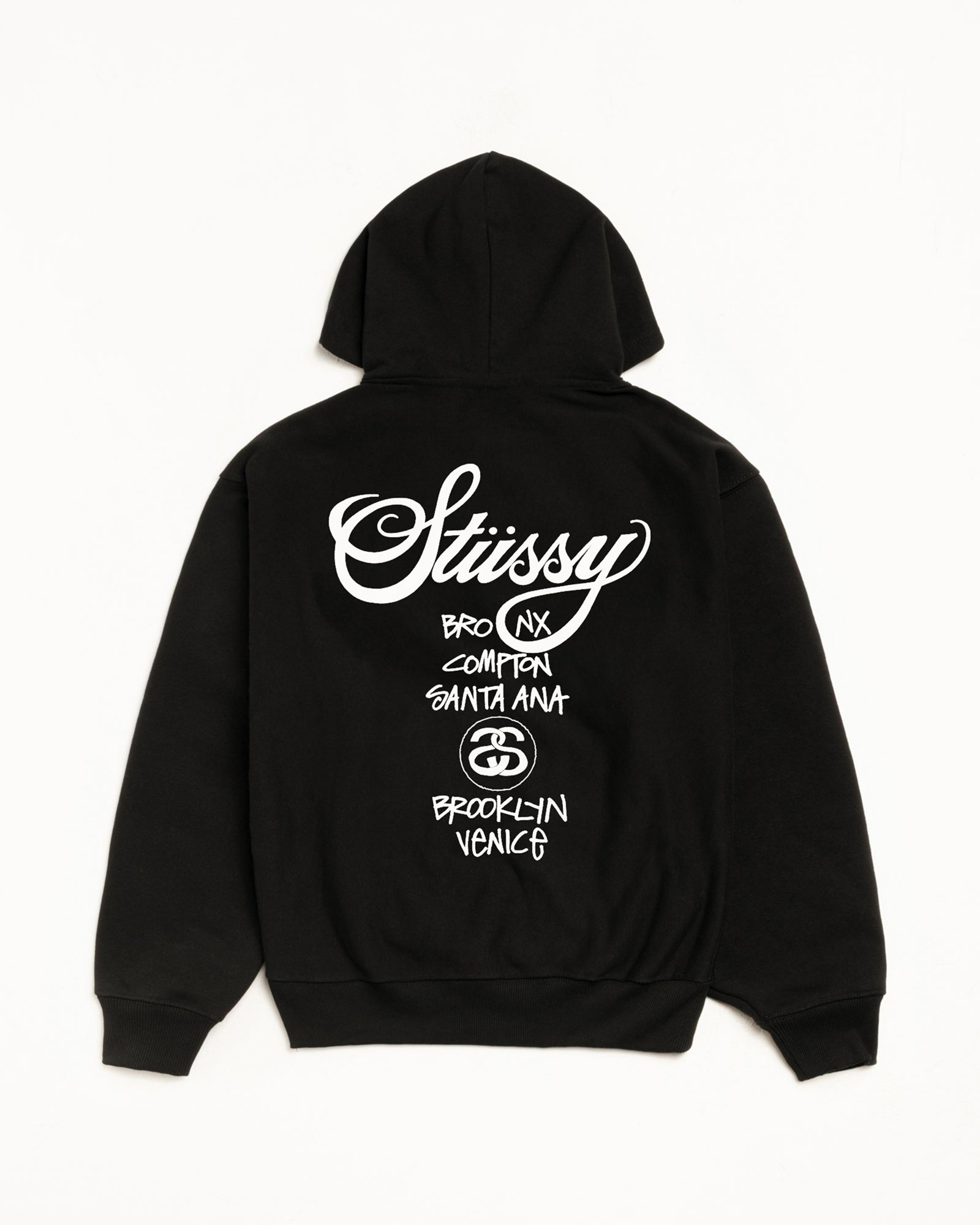 World Tour Hoodie – Black | Sweats | Stüssy Canada