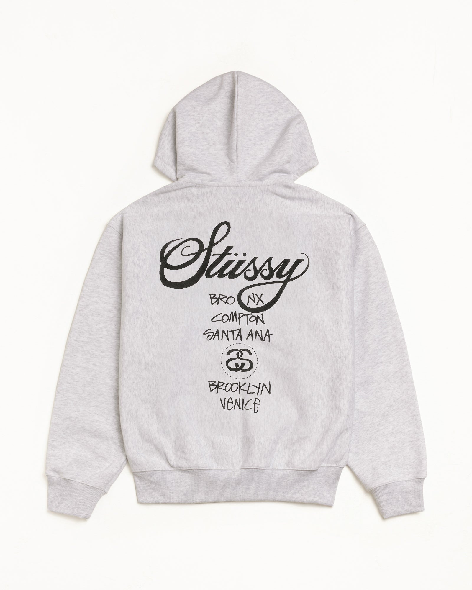 World Tour Zip Hoodie – Ash Heather | Sweats | Stüssy Canada
