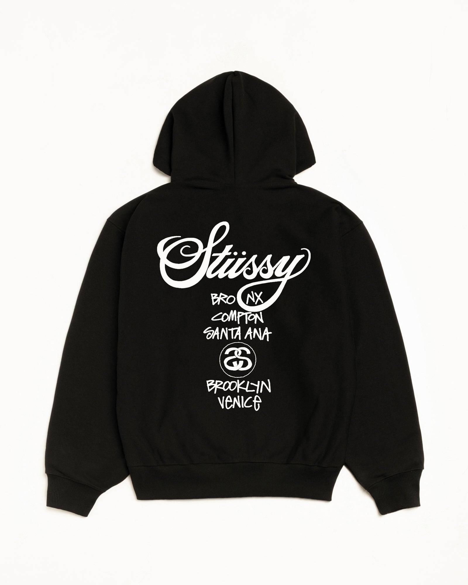ステューシー WORLD TOUR ZIP HOODIE/パーカー♪L World Tour Zip Hoodie – Black | Sweats | Stüssy Canada