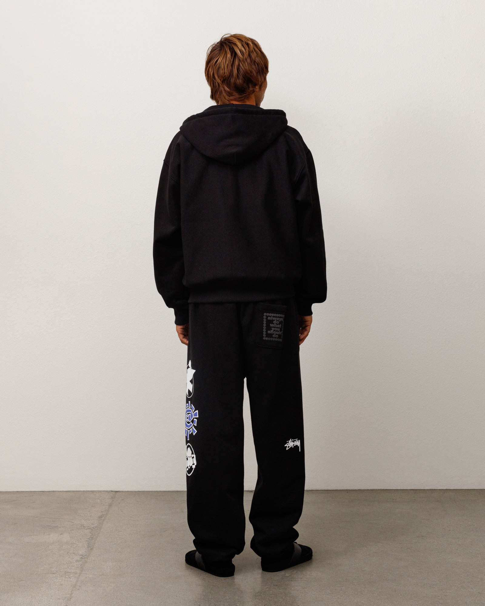 Stüssy & Always Stack Zip Hoodie – Black | Hoodies & Sweatpants