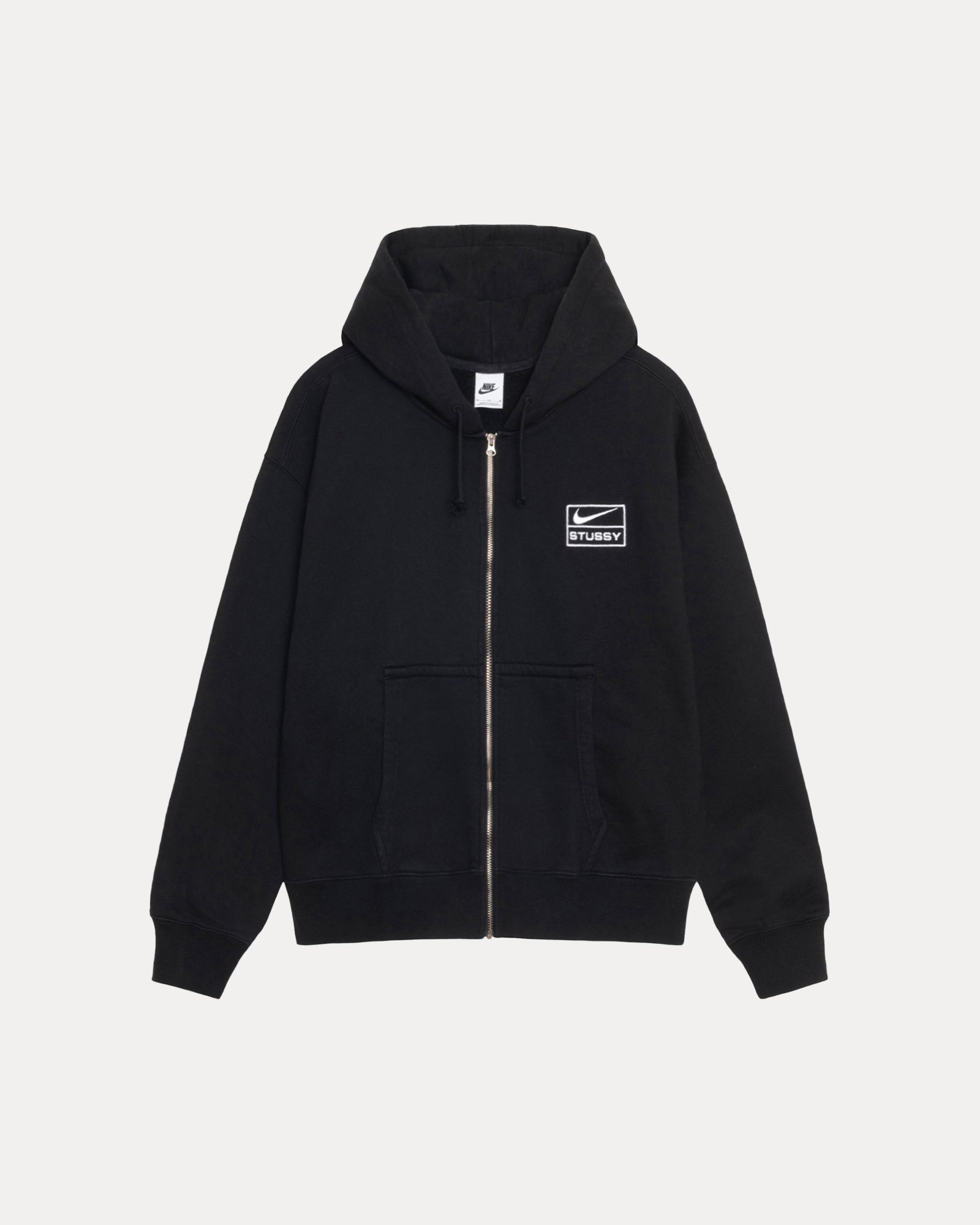 U Nrg F Fz Washed Flc Hoodie Mens Long Sleeve In Black