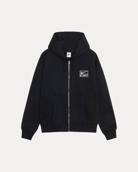U Nrg F Fz Washed Flc Hoodie Mens Long Sleeve In Black