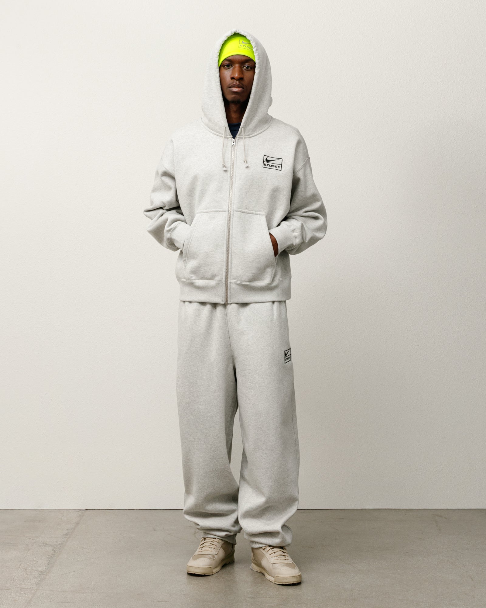 U Nrg F Fz Flc Hoodie Mens Long Sleeve In Grey Heather