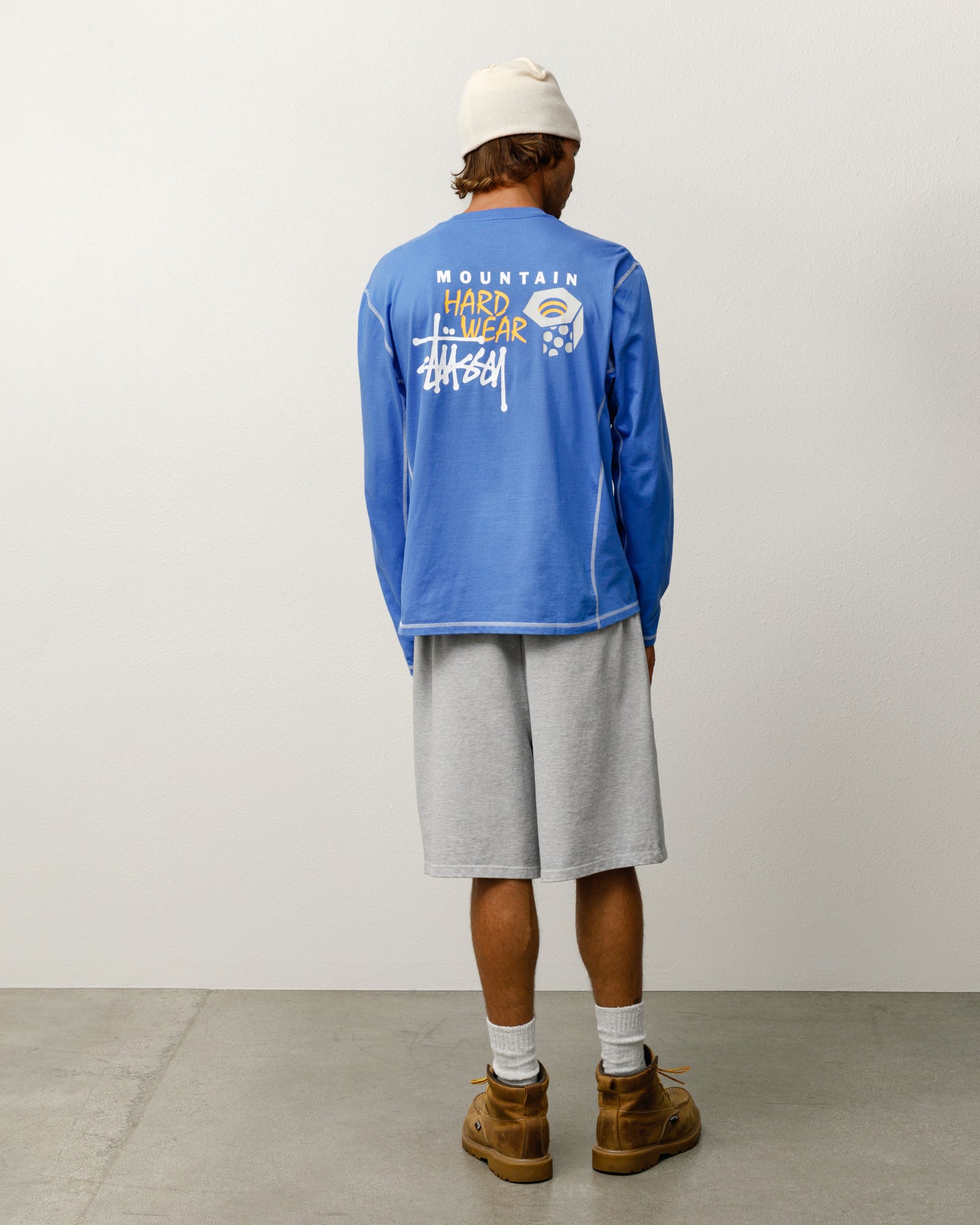 Stussy X Mhw Ls Tee Mens Long Sleeve In Artic Sky