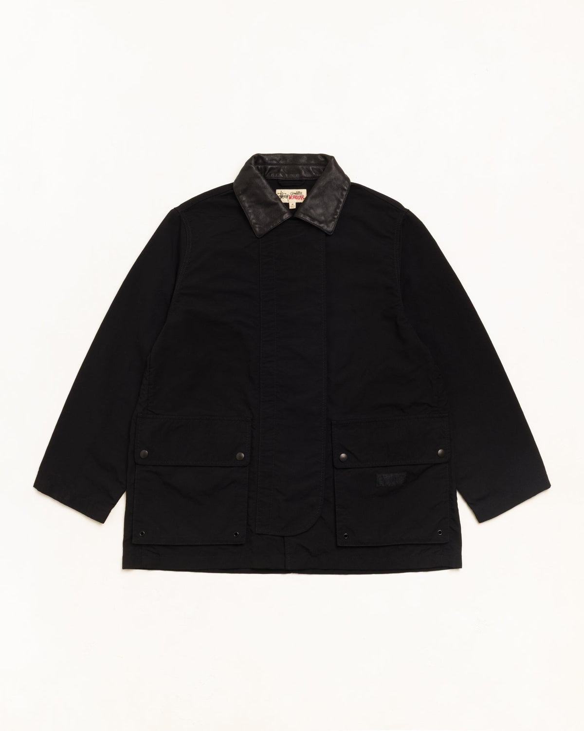 Fireman Jacket Unisex Long Sleeve In Black | hero:main:collection:new-arrivals-b,new-arrivals,shirts,tops-shirts,all,tees,outerwear,denim,knits,accessories,sunglasses,hoodies,sweats,mens-hoodies-sweatshirts,shorts,pants,bottoms,crew-sweats,zip-ups,swim,sweatpants,graphics,lazy-tees,swim,basic-9twenty,button-ups,shorts,cargos,denim-jeans,bottoms,bags,belts,wearables,gear,footwear,button-ups,basic-tops,jerseys,big-ol,classics,slim,jackets,all, | product-card-slider